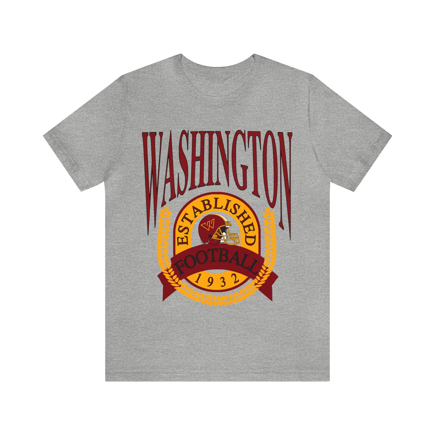 90's Washington Commanders Short Sleeve T-Shirt - Vintage Football Tee - Retro Redskins 70's, 80's, 90's - Design 1
