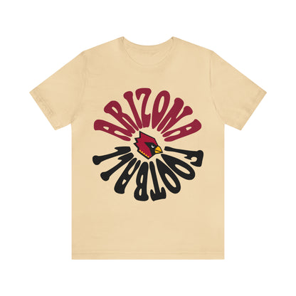 Hippy Retro Arizona Short Sleeve T-Shirt - Vintage Style Football Tee - Men's & Women's Retro Apparel - Design 2