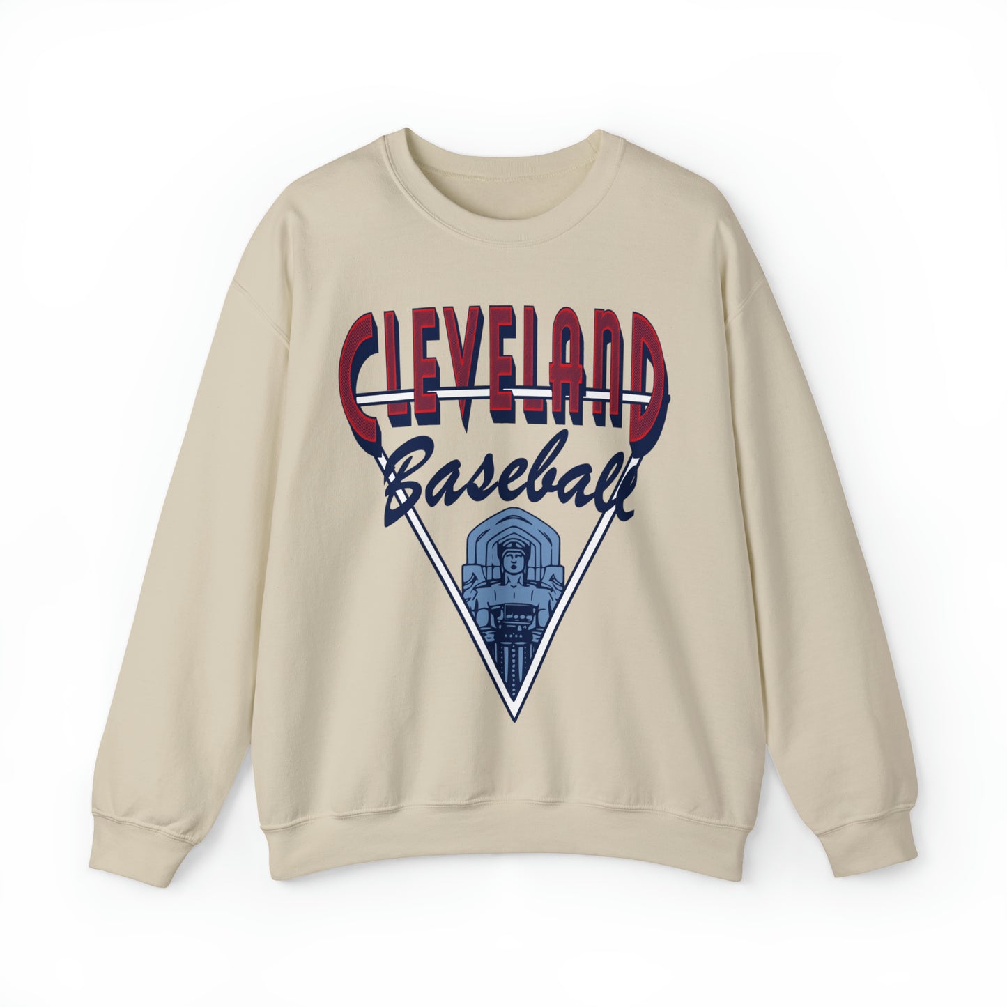 Vintage Cleveland Baseball Crewneck - CLE Indians Unisex Sweatshirt Baseball Apparel