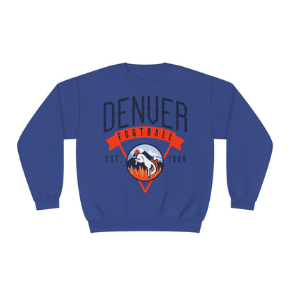 Vintage Denver Broncos Crewneck Sweatshirt - Hippy Colorado Football Apparel - Men's & Women's Unisex Sizing