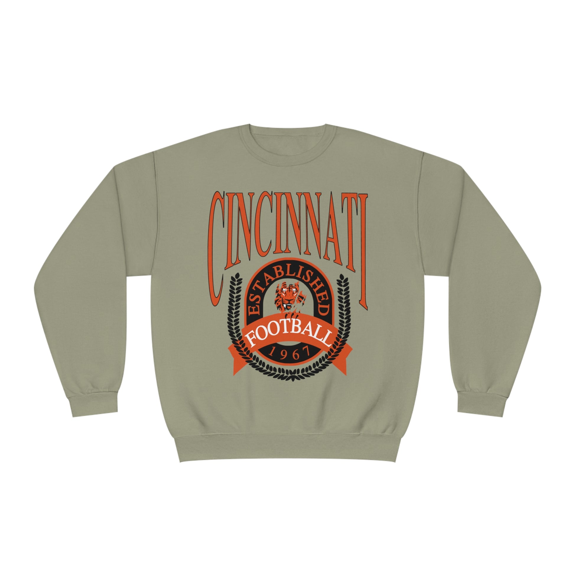 Cincinnati Bengals Crewneck Sweatshirt - Vintage NFL Football Bengals Joe Burrow Hoodie Sweatshirt - Men's & Women's 90's Oversized Hoodie - Design 1