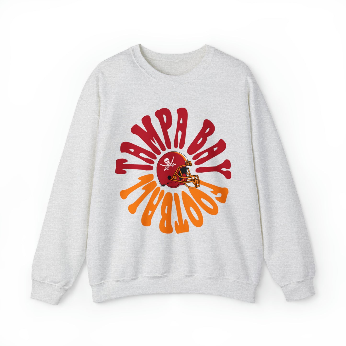 Hippy Retro Tampa Bay Buccaneers Crewneck - Vintage Men's & Women's Oversized Football Sweatshirt - Design 2