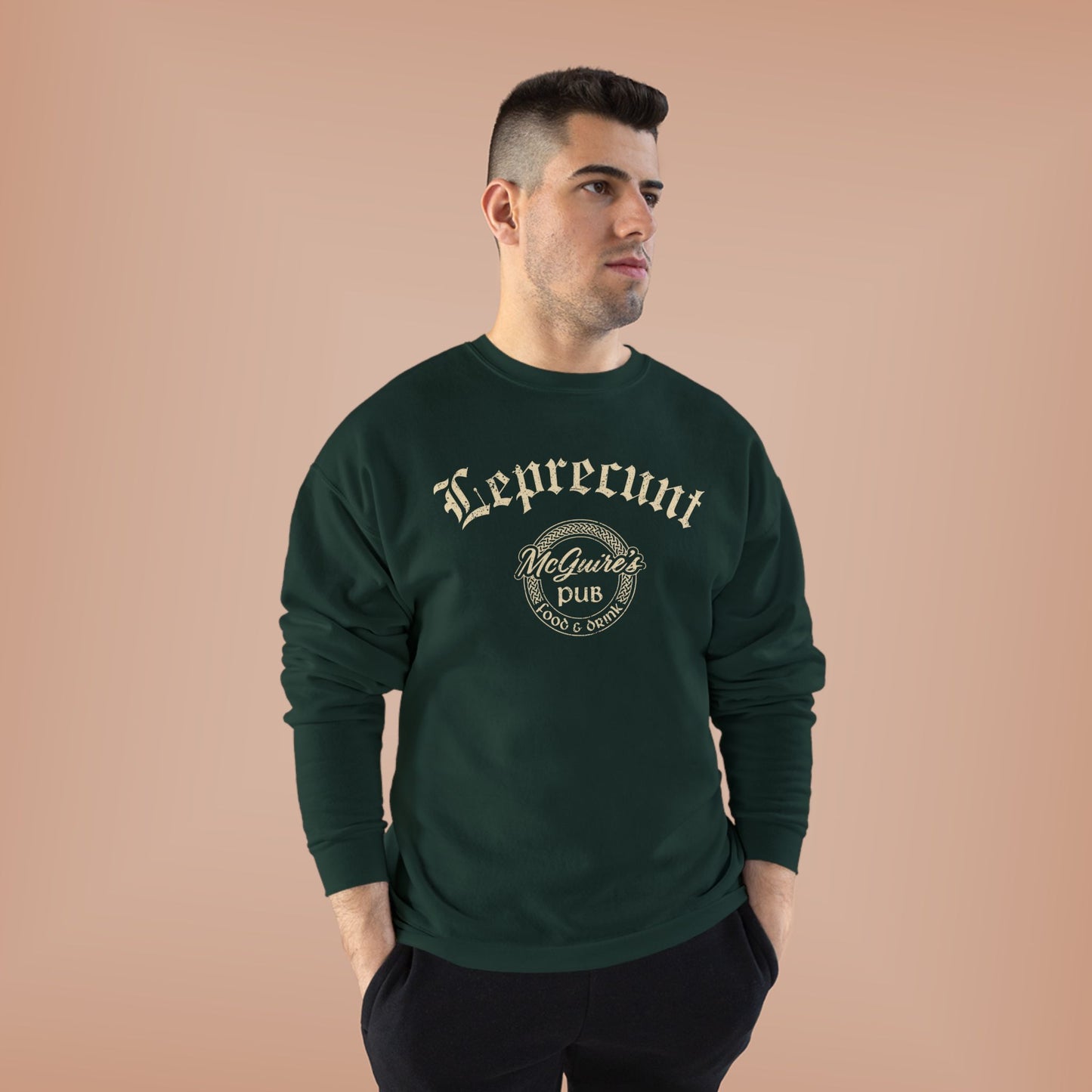 Faded Men's Unisex McGuire's Pub Sweatshirt — Faded Leprecunt Irish Pub St. Patrick's Day Crewneck