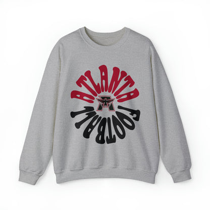 Hippy Retro Atlanta Falcons Crewneck - Vintage Unisex Football Sweatshirt - Men's & Women's - Design 2