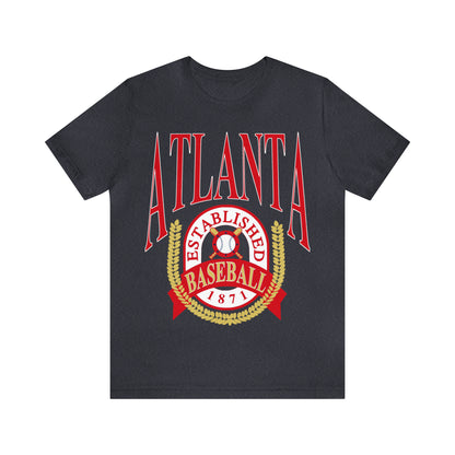 90's Atlanta Baseball Soft T-Shirt - Retro Unisex Short Sleeve Tee
