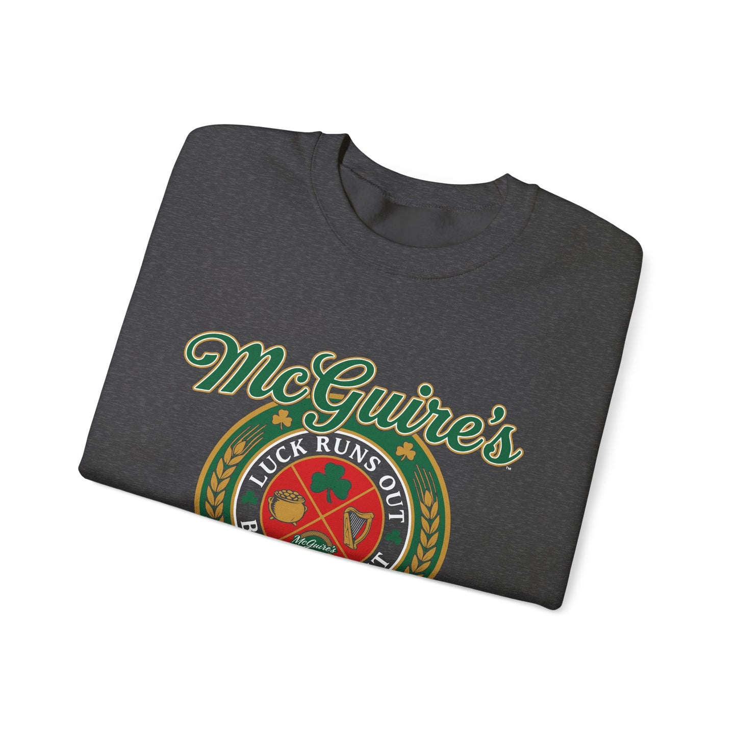 Men''s Unisex McGuire's Pub Sweatshirt — Vintage Logo Irish Pub St. Patrick's Day Crewneck