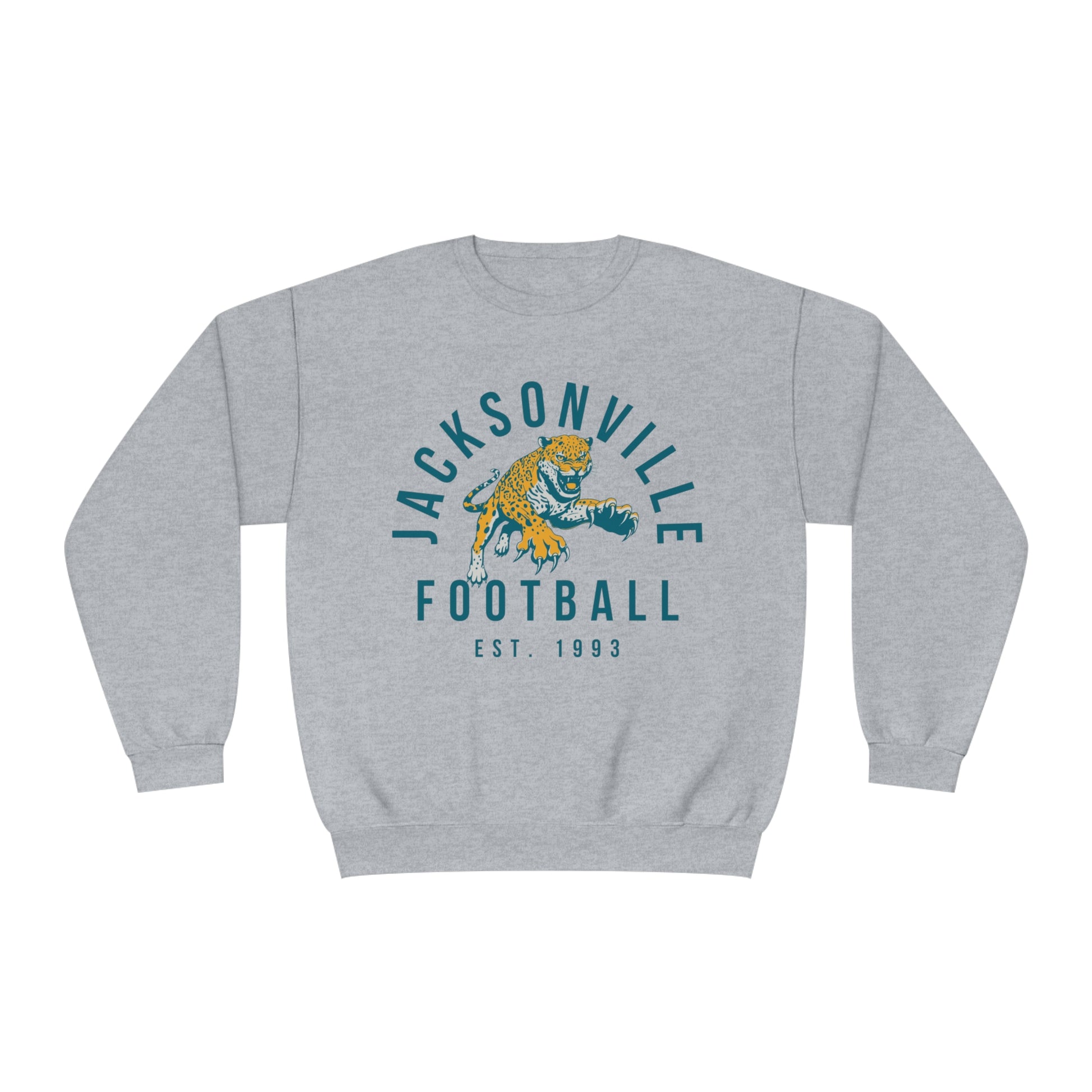 Vintage Jacksonville Jaguars Crewneck Sweatshirt - Retro Football Short Sleeve Oversized Men's & Women's - Design 3