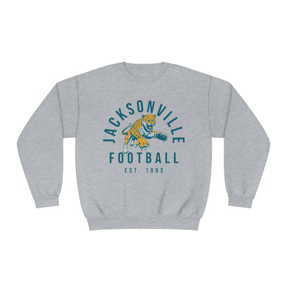 Vintage Jacksonville Jaguars Crewneck Sweatshirt - Retro Football Short Sleeve Oversized Men's & Women's - Design 3