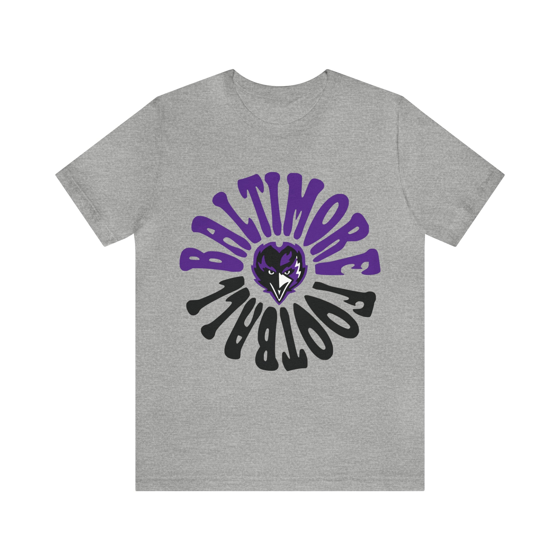 Hippy Baltimore Ravens T-Shirt - Vintage NFL Football Short Sleeve Style Tee - Retro Men's & Women's T-Shirt - Design 2
