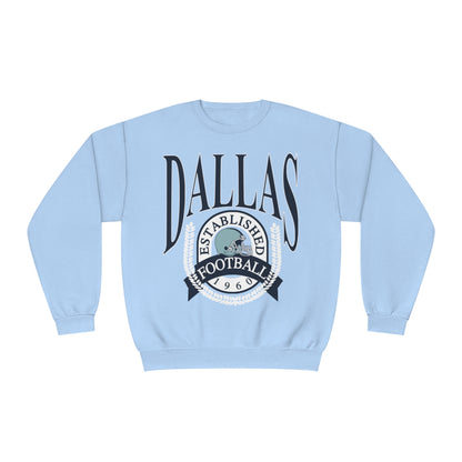 Throwback Dallas Cowboys Crewneck - Retro Football Mens's & Women's Vintage Oversized Unisex Sweatshirt - Design 1