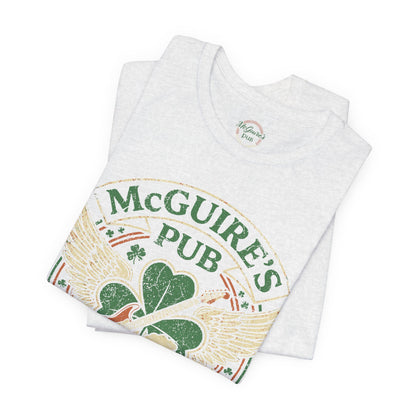Rock N Roll Men's Unisex McGuire's Vintage Shamrock T-Shirt - McGuire's Pub Logo