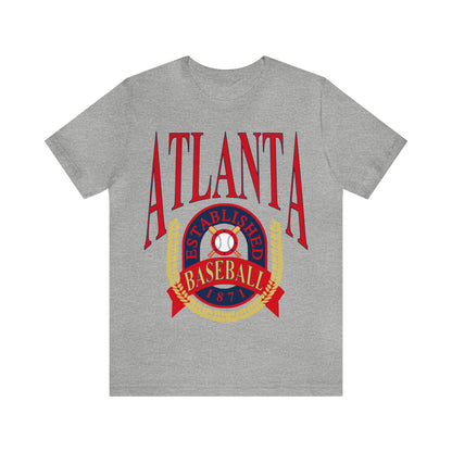 90's Atlanta Baseball Soft T-Shirt - Retro Unisex Short Sleeve Tee