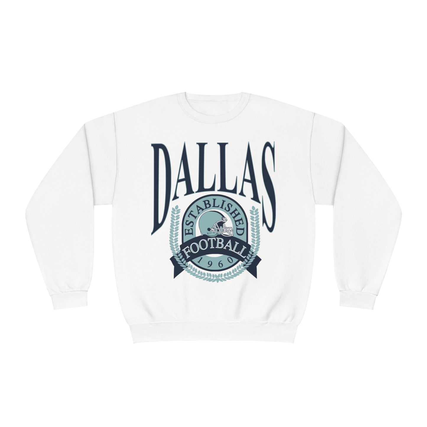 Throwback Dallas Cowboys Crewneck - Retro Football Mens's & Women's Vintage Oversized Unisex Sweatshirt - Design 1