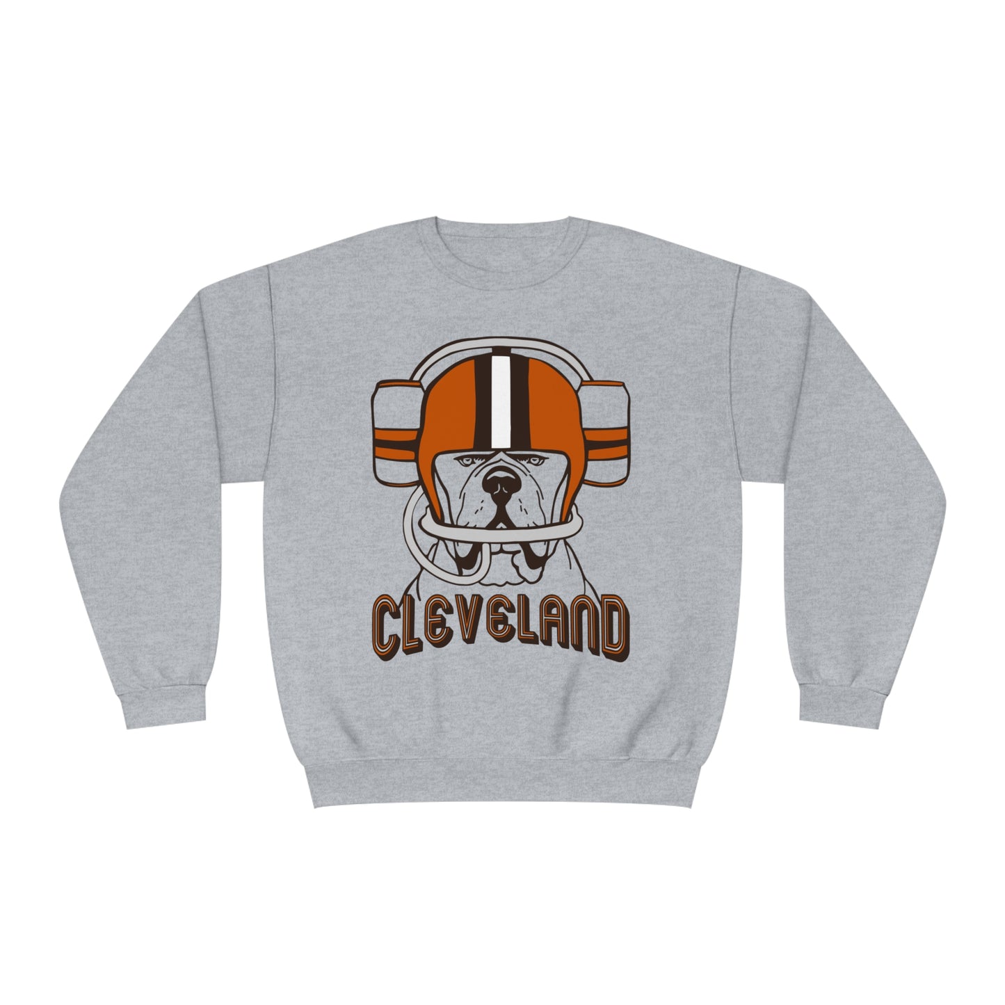 Cleveland Browns Beer Helmet Dog Crewneck Sweatshirt - Vintage Cleveland Browns Hoodie - Men's Women's Apparel Tee - Design 7