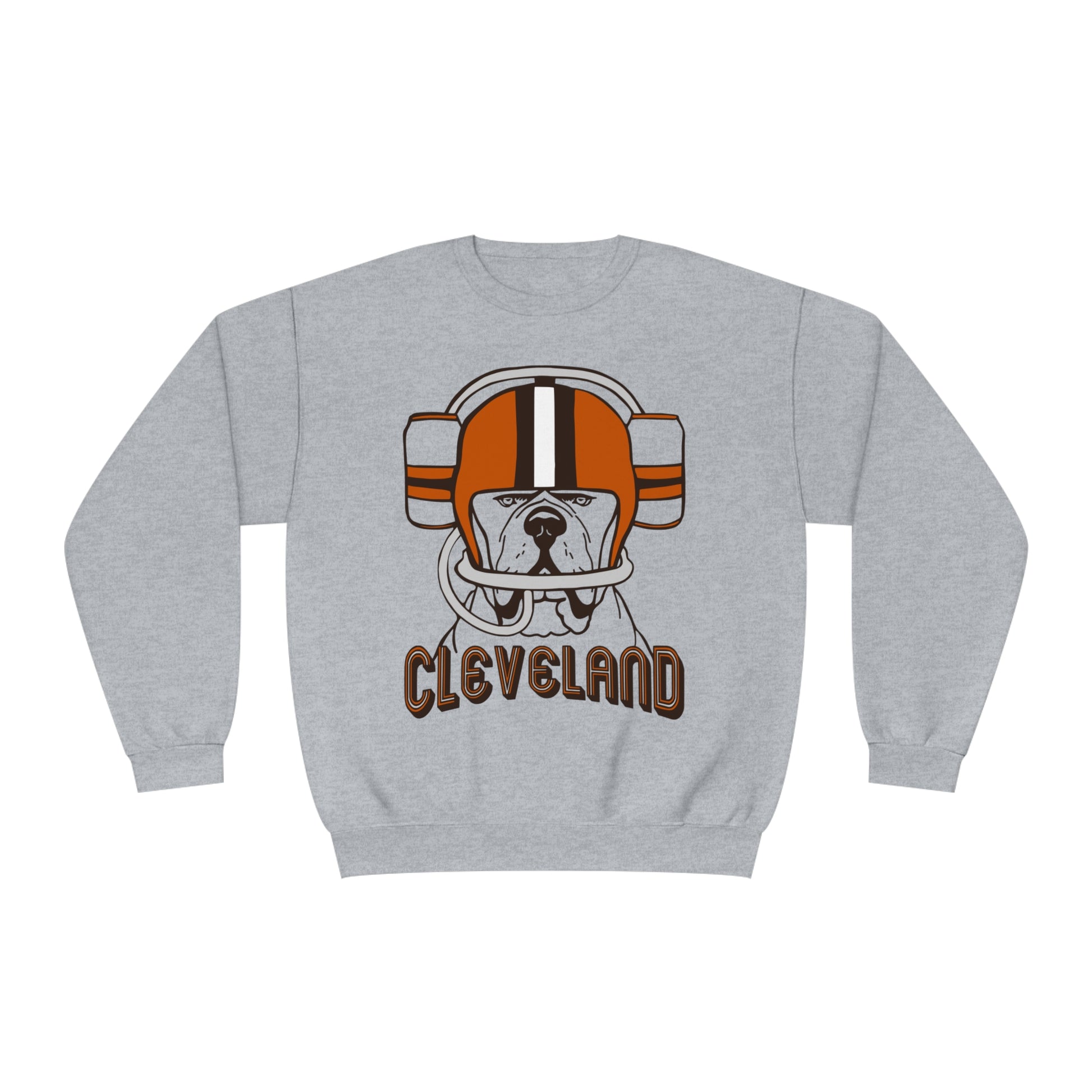 Cleveland Browns Beer Helmet Dog Crewneck Sweatshirt - Vintage Cleveland Browns Hoodie - Men's Women's Apparel Tee - Design 7