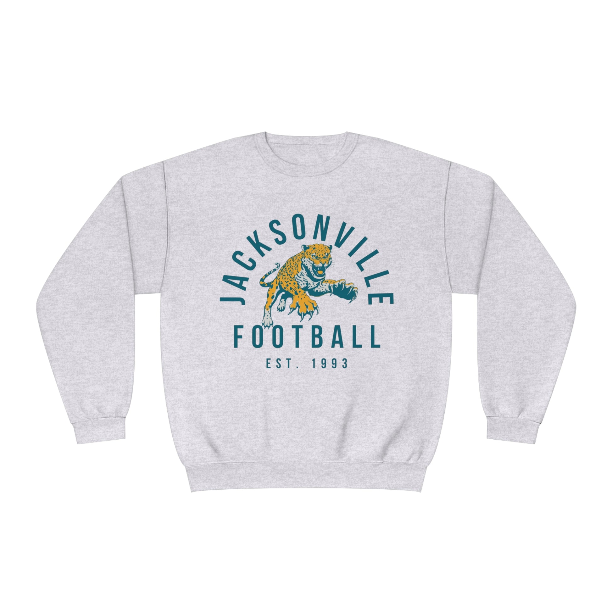 Vintage Jacksonville Jaguars Crewneck Sweatshirt - Retro Football Short Sleeve Oversized Men's & Women's - Design 3