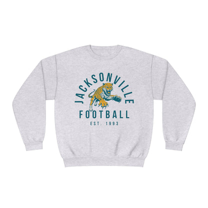 Vintage Jacksonville Jaguars Crewneck Sweatshirt - Retro Football Short Sleeve Oversized Men's & Women's - Design 3