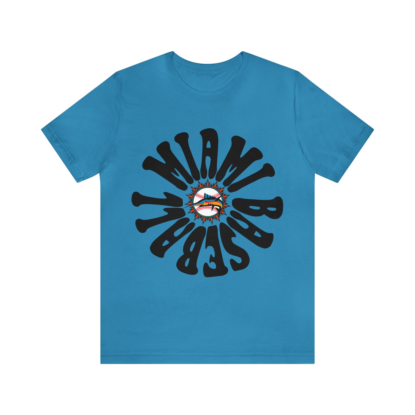 Retro Miami Baseball Throwback Tee - Vintage Baseball Unisex Short Sleeve T-Shirt