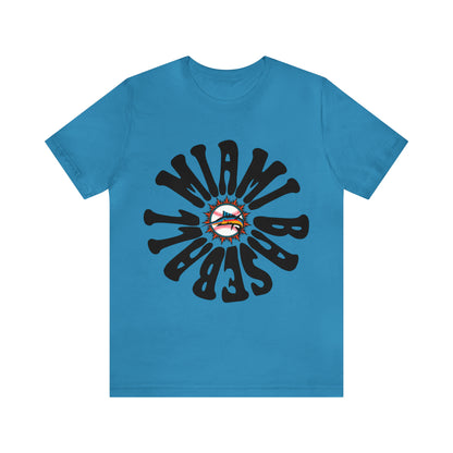 Retro Miami Baseball Throwback Tee - Vintage Baseball Unisex Short Sleeve T-Shirt