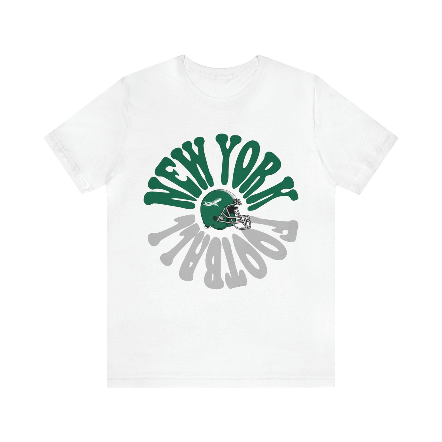 Hippy Retro New York Jets Football Tee - Retro Football T-Shirt Apparel - Men's & Women's Unisex Sizing
