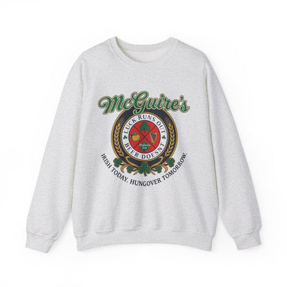 Men''s Unisex McGuire's Pub Sweatshirt — Vintage Logo Irish Pub St. Patrick's Day Crewneck