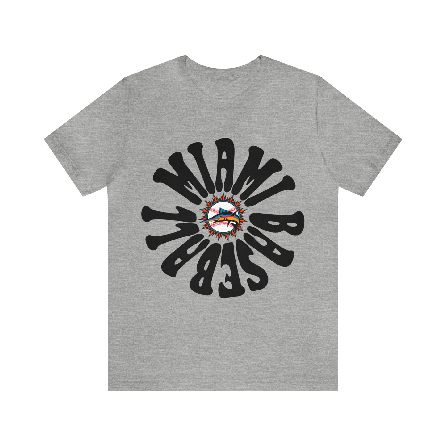 Retro Miami Baseball Throwback Tee - Vintage Baseball Unisex Short Sleeve T-Shirt