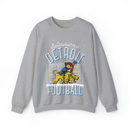 Detroit Lions Christmas Crewneck Sweatshirt - Holiday NFL Football Mascot Hoodie - Vintage Men's & Women's Unisex Winter Apparel