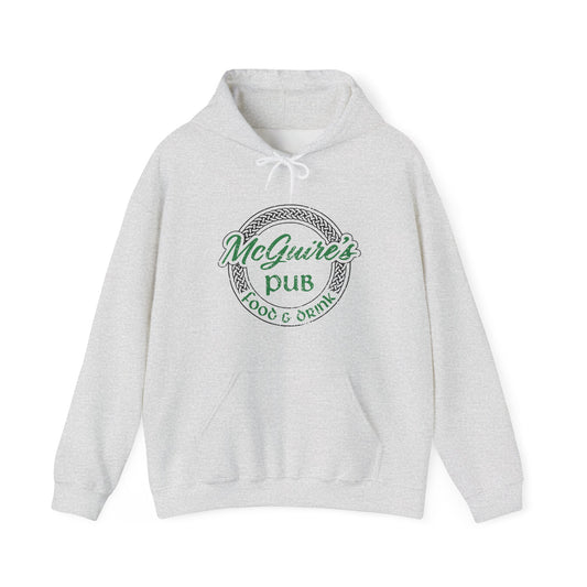 Men's Unisex Faded Logo Pub Hoodie — Vintage Irish Pub Logo Sweatshirt