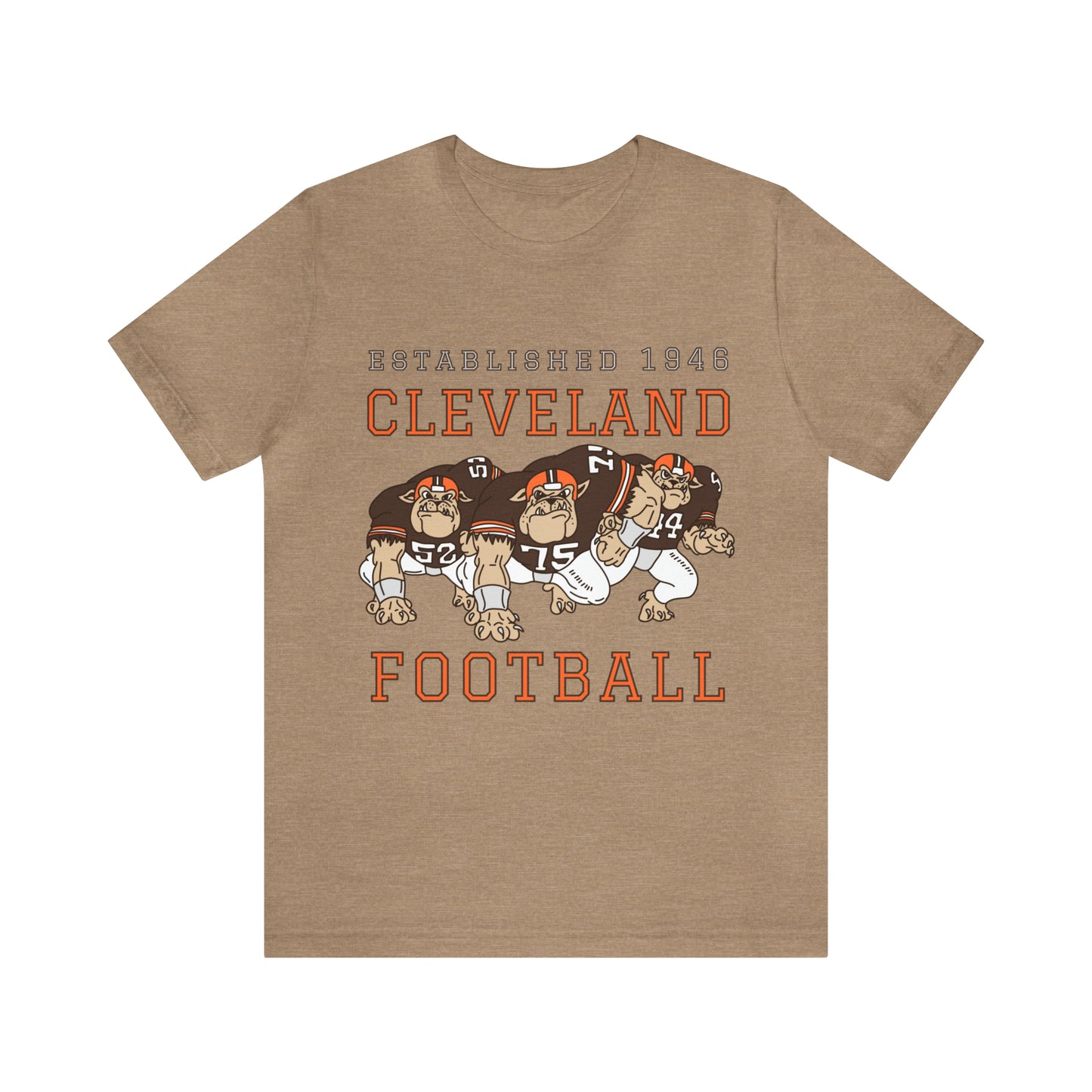 Dawg Pound Cleveland Browns T-Shirt - Vintage Cleveland Browns NFL Football Short Sleeve Tee - Retro Fan Gear Apparel Teem - Design 6