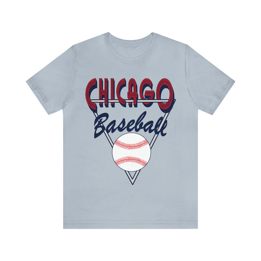 Retro Chicago Baseball Tee - Vintage Unisex Short Sleeve T-Shirt