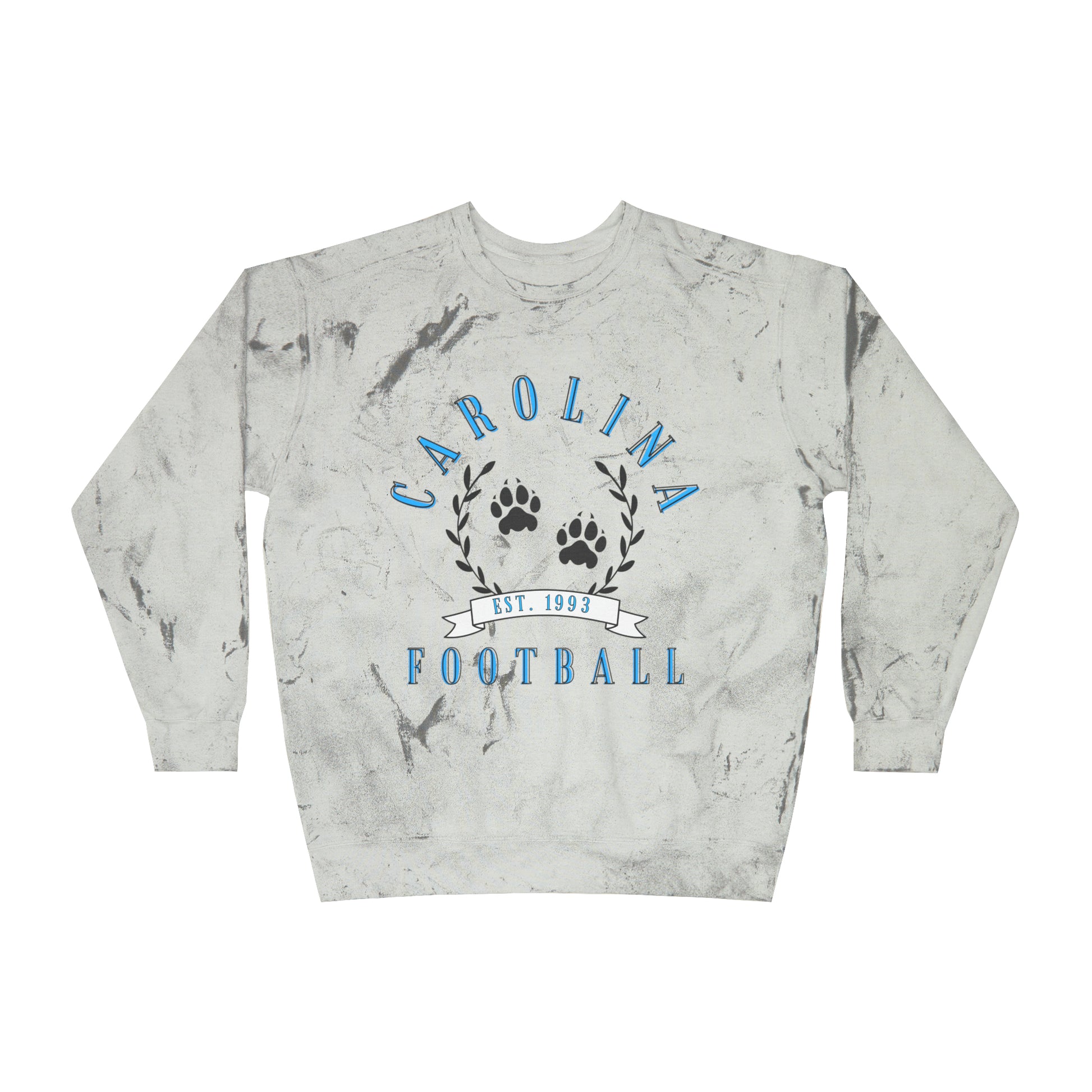 Tie Dye Carolina Panthers Crewneck Sweatshirt - Vintage NFL Football Hoodie Apparel - Retro Hippy Men's Women's - Design 3