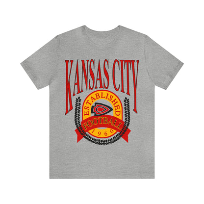 Vintage Kansas City Chiefs T-Shirt - NFL Football Short Sleeve Oversized Tee - Chiefs Travis Kelce Game Apparel - Design 1