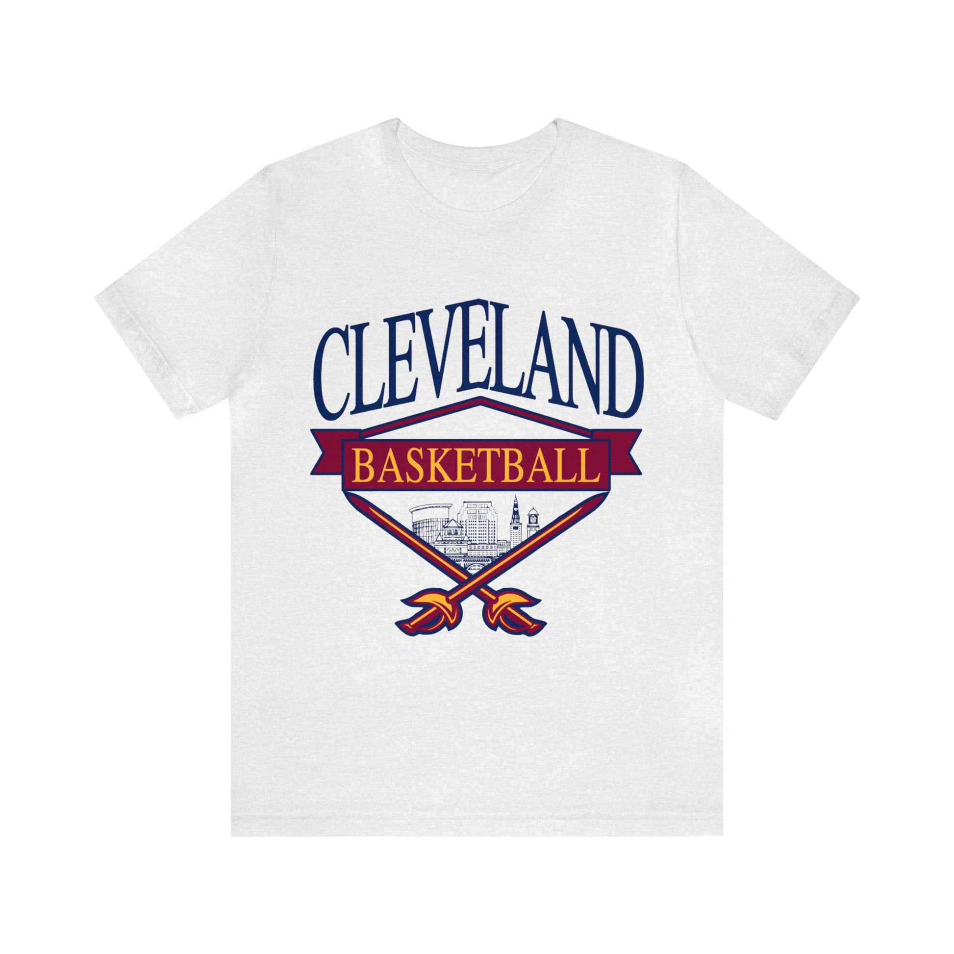 Vintage Cleveland Cavaliers Basketball T-Shirt Wine & Gold - NBA Basketball Unisex Short Sleeve Tee
