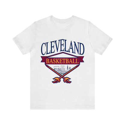 Vintage Cleveland Cavaliers Basketball T-Shirt Wine & Gold - NBA Basketball Unisex Short Sleeve Tee
