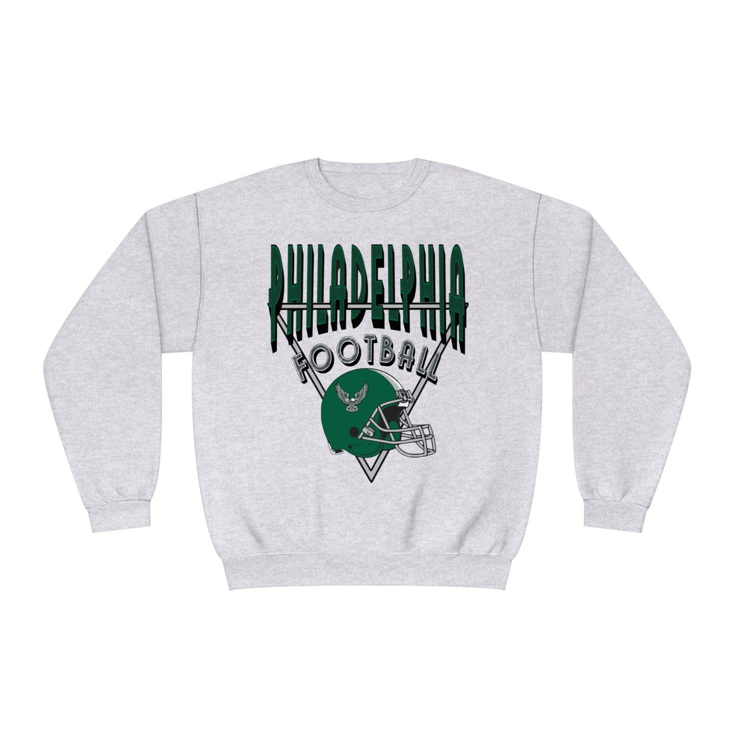 Green Retro Throwback Philadelphia Eagles Crewneck - Retro Unisex Football Sweatshirt - Men's & Women's 90's Oversized Hoodie