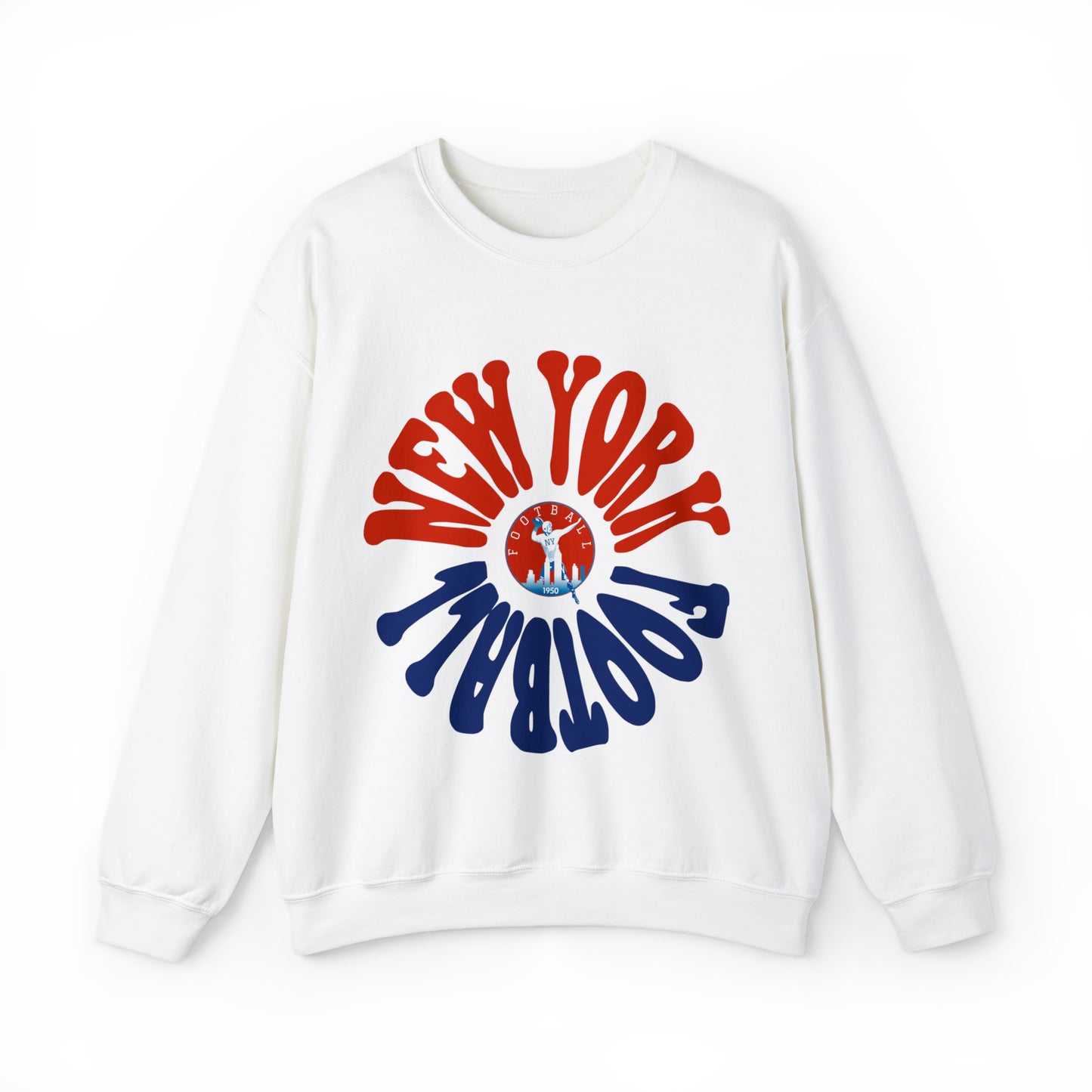Hippy New York Giants Football Sweatshirt - Retro Style Football Crewneck - Men's & Women's Football Apparel
