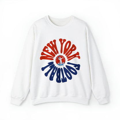 Hippy New York Giants Football Sweatshirt - Retro Style Football Crewneck - Men's & Women's Football Apparel