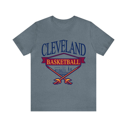 Vintage Cleveland Cavaliers Basketball T-Shirt Wine & Gold - NBA Basketball Unisex Short Sleeve Tee