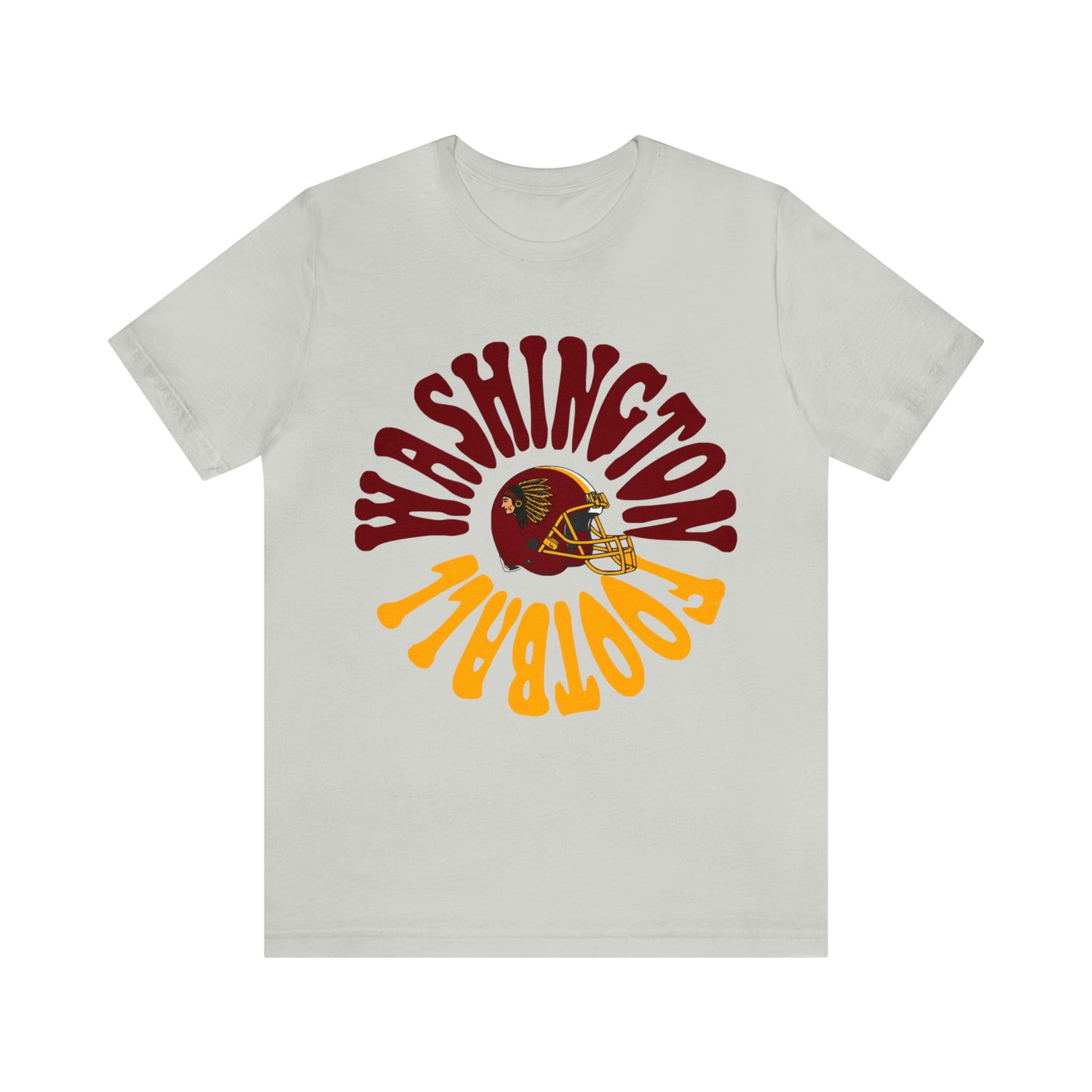 Hippy Style Washington Redskins Short Sleeve T-Shirt - Vintage Football Tee - Retro Commanders 70's, 80's, 90's - Design 2