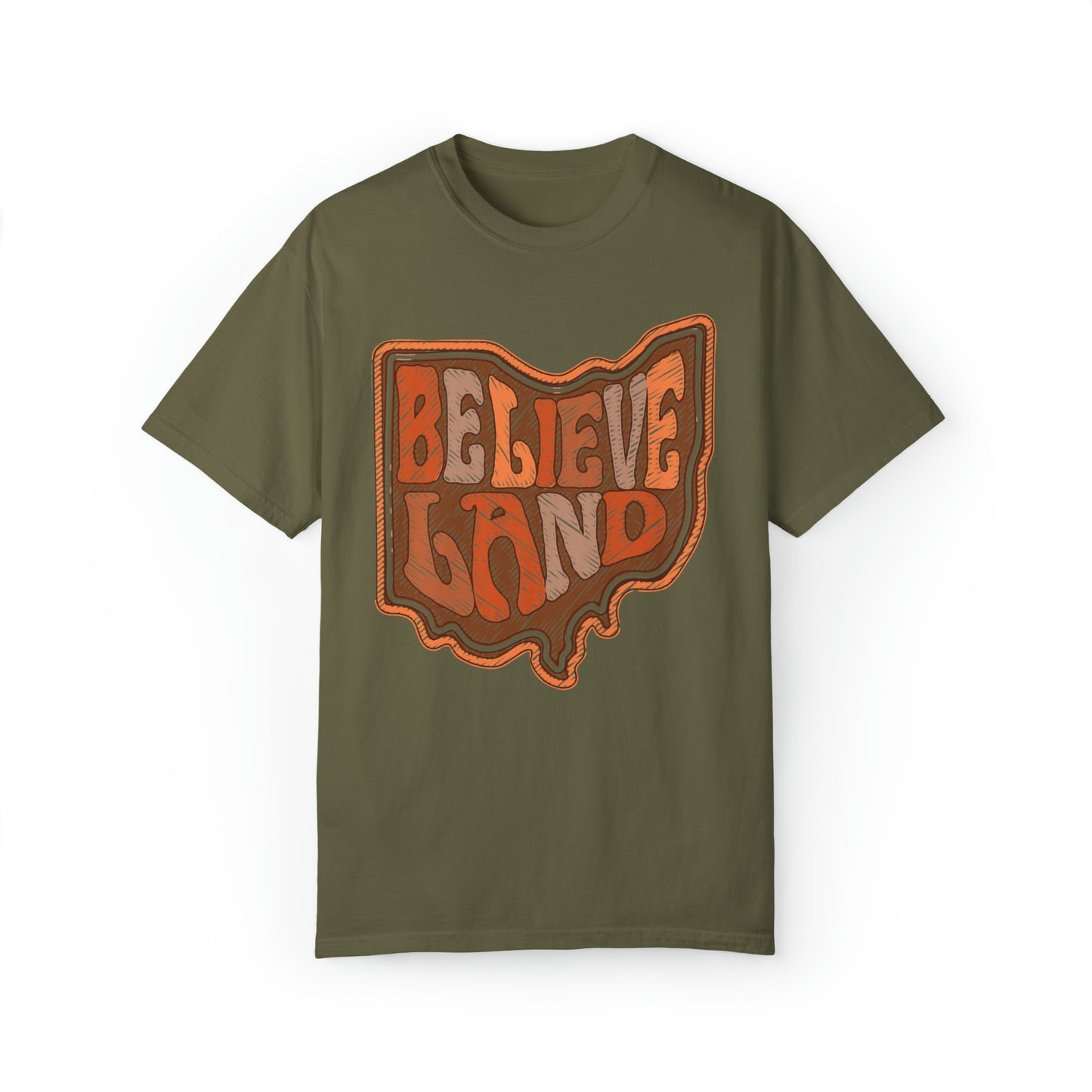 Cleveland Believeland T-Shirt - Short Sleeve Cleveland Browns Tee - Browns Football Gear, Apparel, Team Spirit, Tee - Design 6