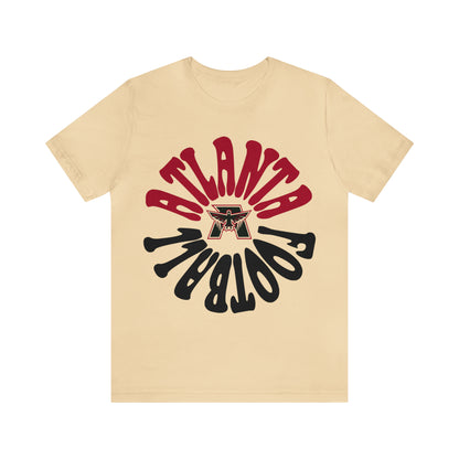 Hippy Retro Atlanta Falcons Short Sleeve T-Shirt - Vintage Unisex Football Tee - Men's & Women's - Design 2