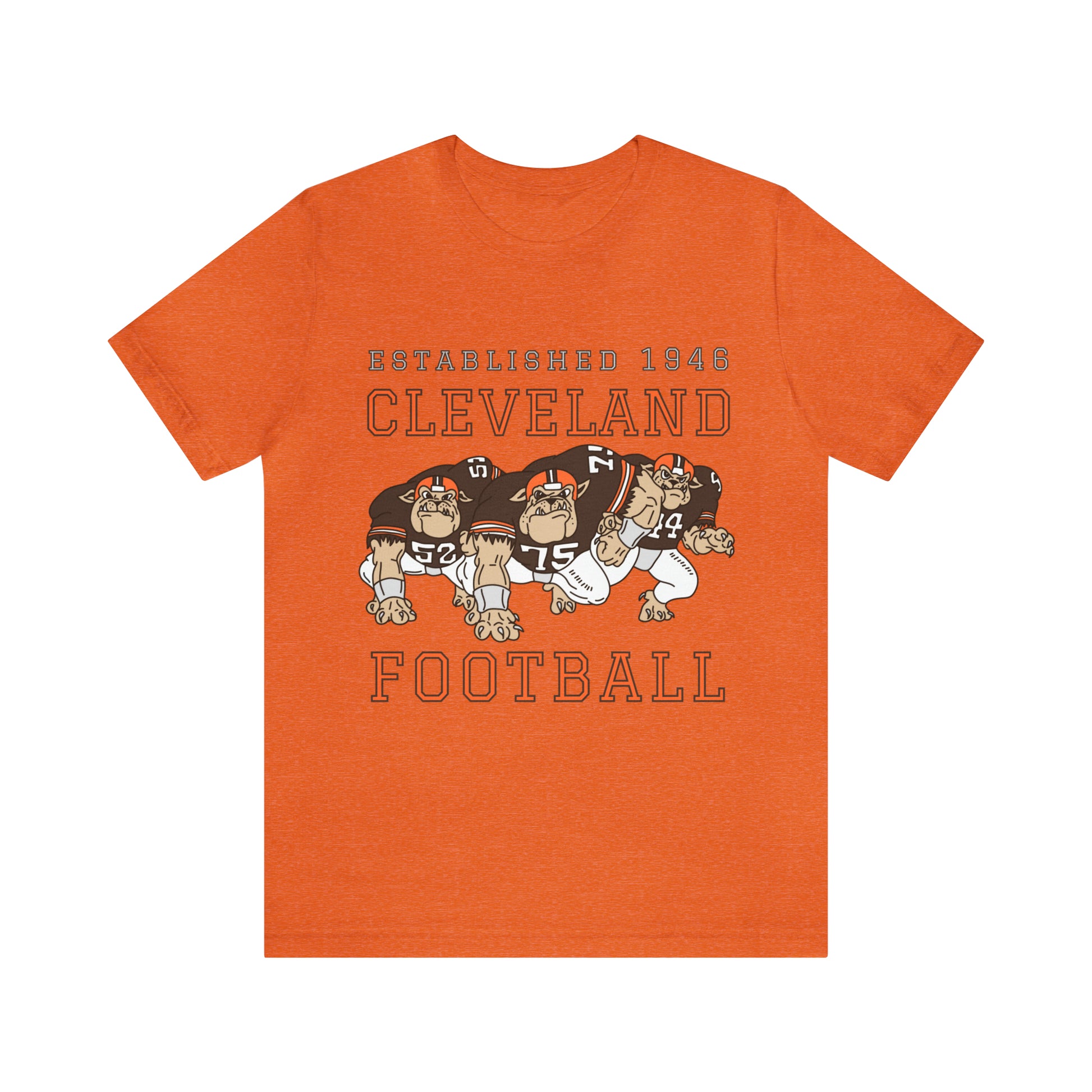 Dawg Pound Cleveland Browns T-Shirt - Vintage Cleveland Browns NFL Football Short Sleeve Tee - Retro Fan Gear Apparel Teem - Design 6