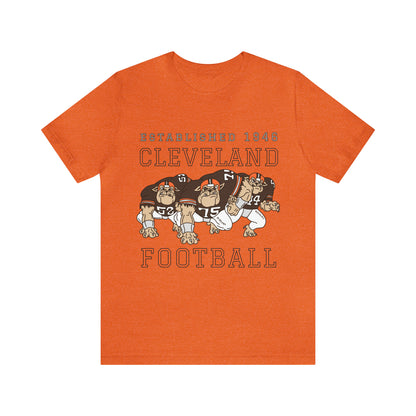 Dawg Pound Cleveland Browns T-Shirt - Vintage Cleveland Browns NFL Football Short Sleeve Tee - Retro Fan Gear Apparel Teem - Design 6