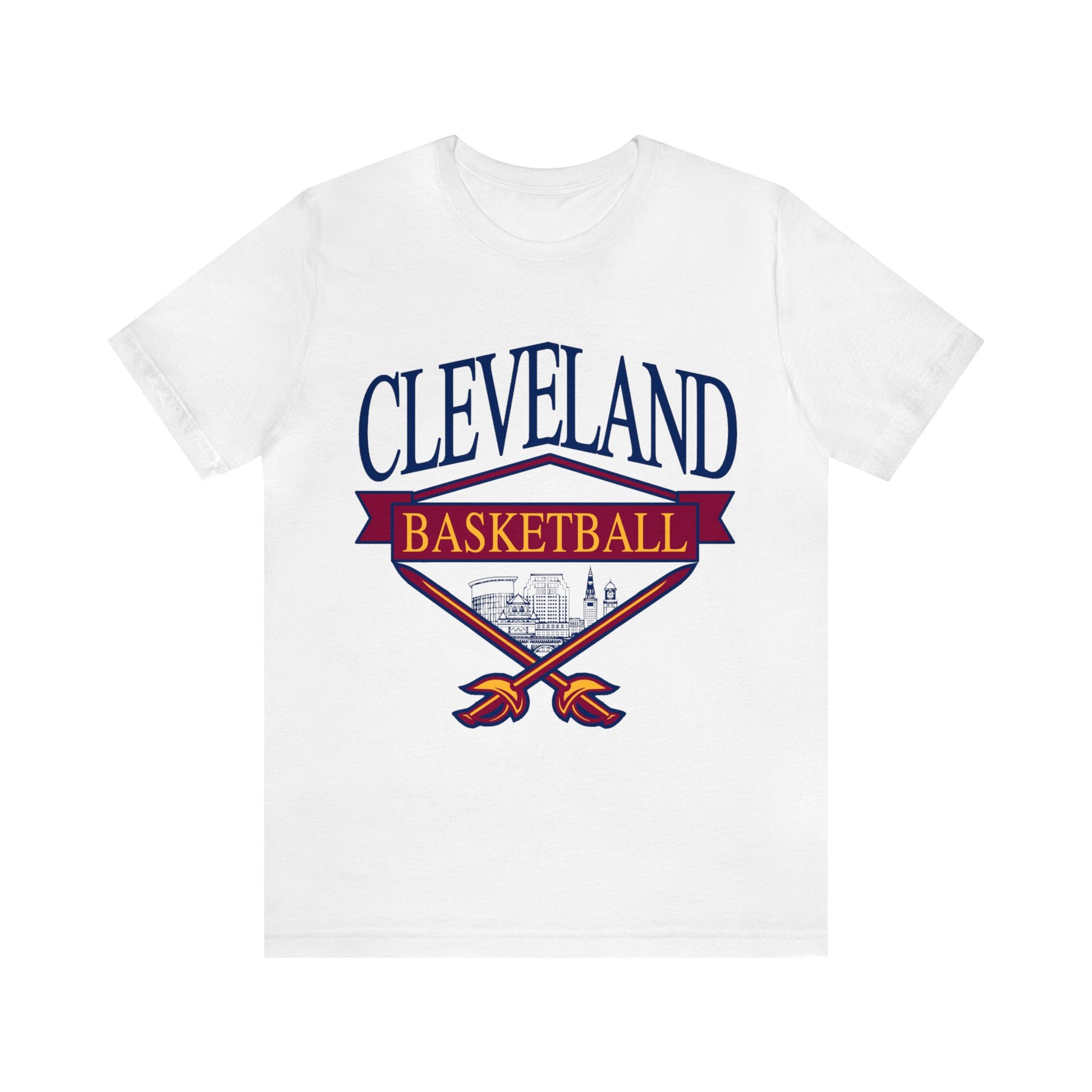 Vintage Cleveland Cavaliers Basketball T-Shirt Wine & Gold - NBA Basketball Unisex Short Sleeve Tee