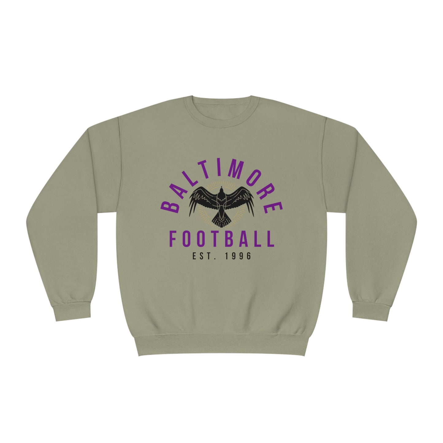 Retro Baltimore Ravens Crewneck Sweatshirt - Vintage NFL Football Ravens Hoodie -  Men's & Women's Sweatshirt - Design 4