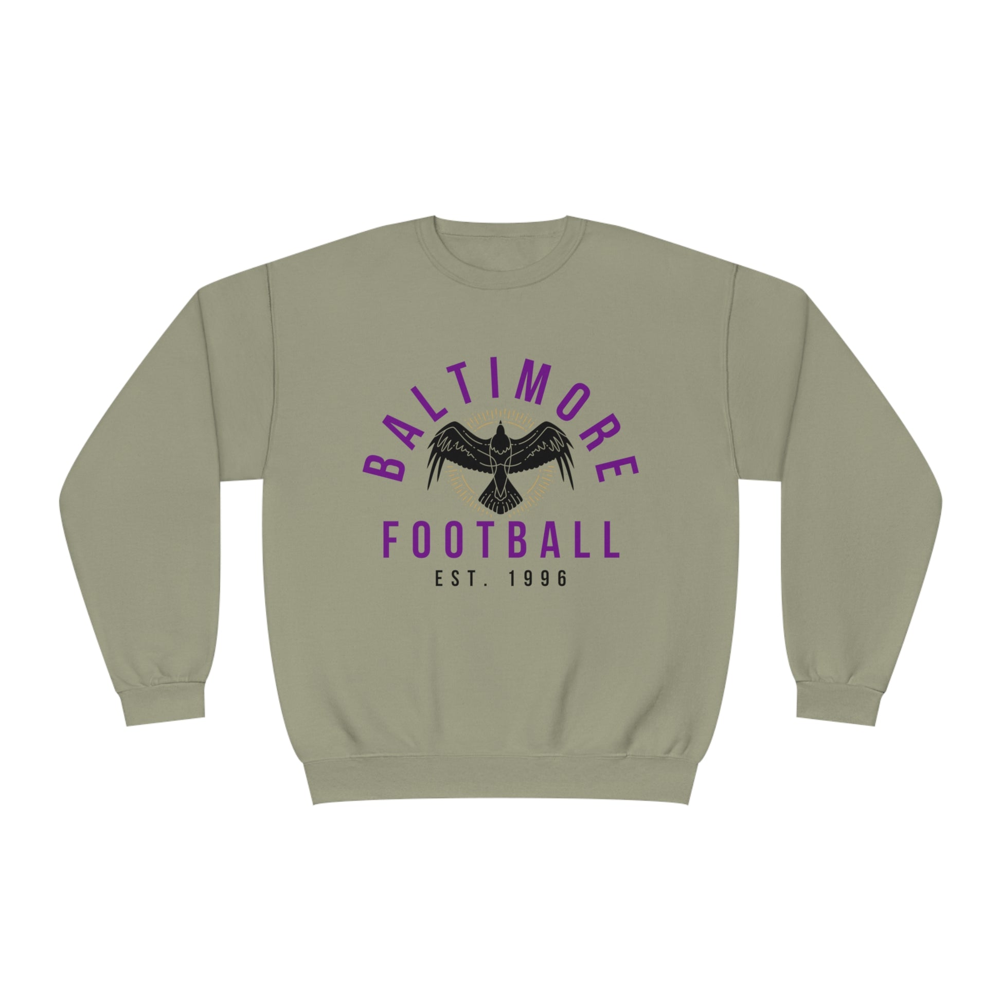 Retro Baltimore Ravens Crewneck Sweatshirt - Vintage NFL Football Ravens Hoodie -  Men's & Women's Sweatshirt - Design 4
