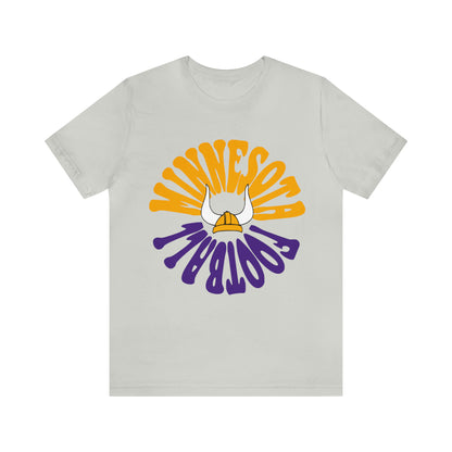 Hippy Retro Minnesota Vikings Tee - 90's Short Sleeve T-Shirt - NFL Football Men's & Women's Apparel - Design 2