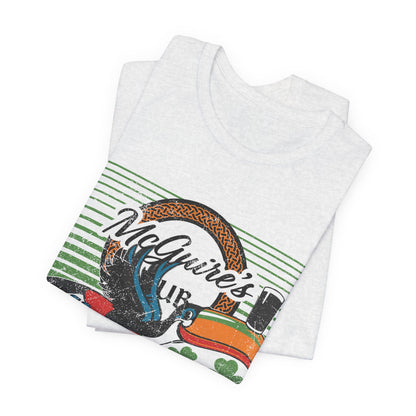 Men's Unisex Guinness Pub Ringer Tee — "Guinness Tastes Better at McGuire's Pub"
