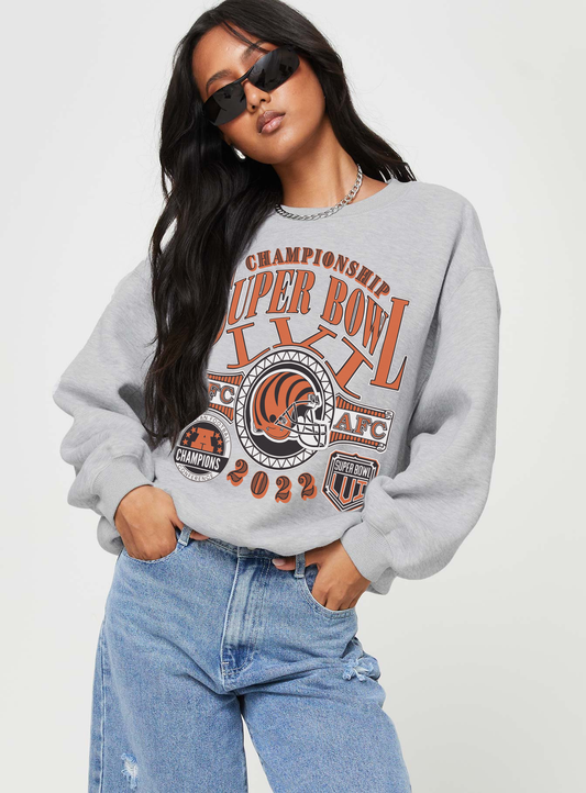 Vintage Cincinnati Bengals Super Bowl Championship Crewneck Sweatshirt - 90's NFL Football AFC Champions Sweatshirt - Men's & Women's Apparel