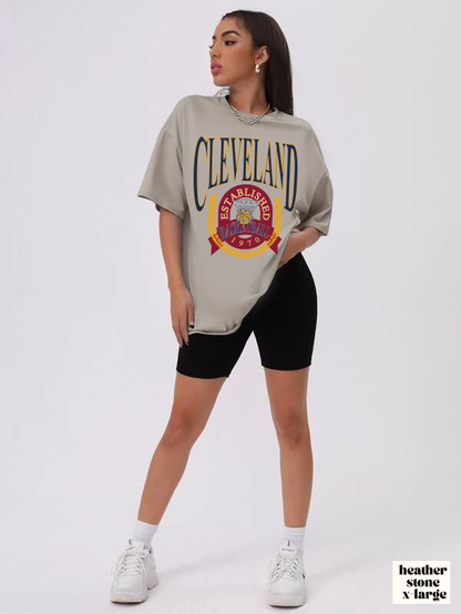 Vintage Cleveland Cavaliers Basketball T-Shirt Wine & Gold - NBA Basketball Unisex Short Sleeve Tee